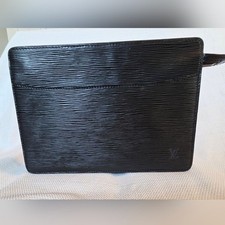 Louis Vuitton Pochette Homme Black Epi Leather Clutch M51795