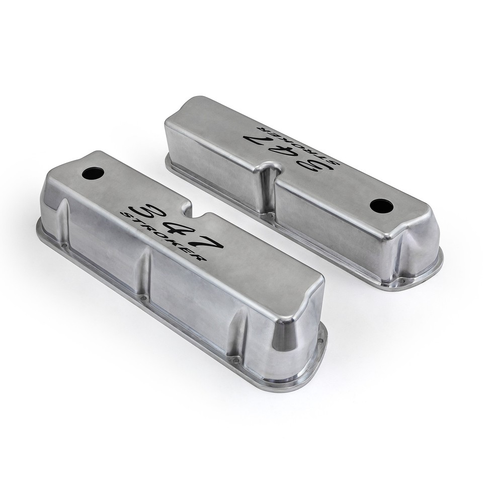 Speedmaster Polished Aluminum Valve Covers For Ford SB 289 302 351w – Black Letter – 347 Stroker