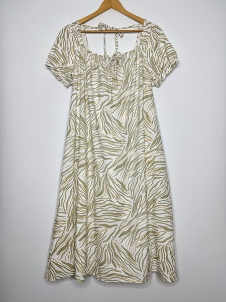 The Lullaby Club Maternity Dress L/XL 16-18 Sawyer Baby Doll Midi Wilde Print