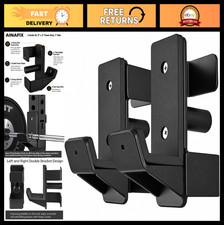 Heavy Duty J Hooks for 2"x2" Power Rack, Rubber Pad Barbell Holders, Reinforced