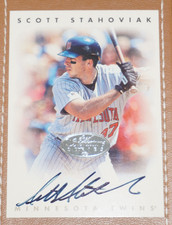1996 Donruss Leaf Signature Series Scott Stahoviak Silver Auto On-Card Autograph