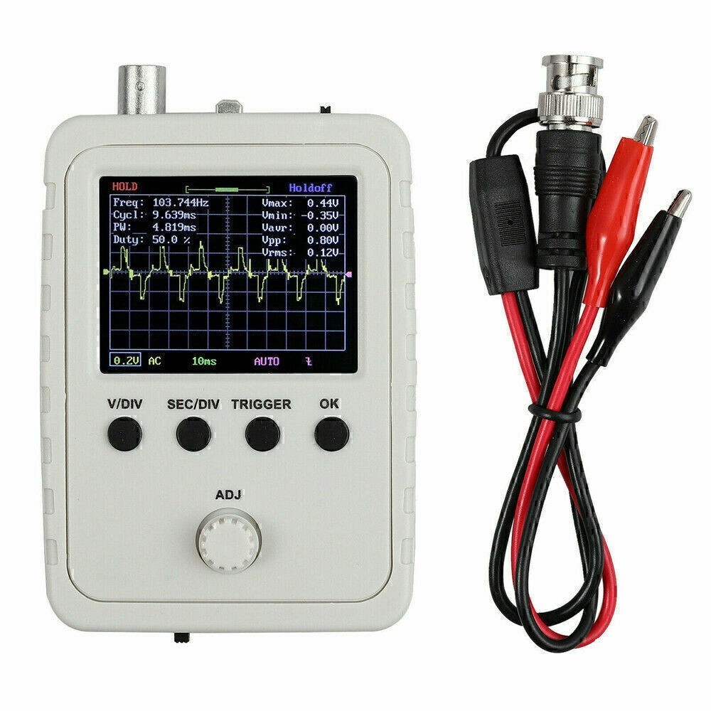 Assembled DSO150 Digital Oscilloscope 2.4" LCD Display With Case Test Clip Power