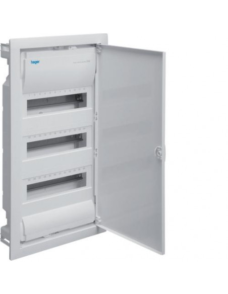 Coffret Hager Volta VU36ND 3 rangées pour la rénovation complète d'un appartement de 3 pièces