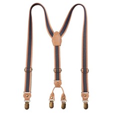 Adult Y-shaped Adjustable Elastic 25mm Braces Pu Leather Suspenders Dinner Suit
