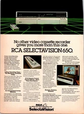 VINTAGE 1981 RCA SELECTAVISION 650 PRINT AD