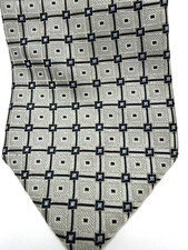 Jos A Bank Executive Collection Men's Tie 100 Silk Silver Geometric Pattern