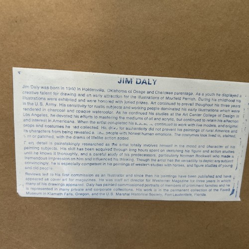 Vintage 1980 Wood Framed SIGNED JIM DALY PICTURE BOY & DOG WITH BANDAGE 17"×14" - Picture 13 of 22