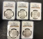 Lot of 5: NGC MS64 1885 O Morgan Dollars Olathe Dollar Hoard from US Trsry Bags