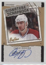 2006-07 Upper Deck Bee Hive Signature Scrapbook Chris Higgins #SS-CH Auto