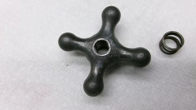 DELTA ROCKWELL STAR KNOB FAUCET  KNOB  WITH SPRING  7/16-14 THREAD DULL FINISH