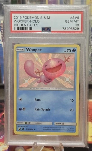 Wooper Holo SV9/SV94 | Sun & Moon Hidden Fates | PSA 10 Gem Mint Graded
