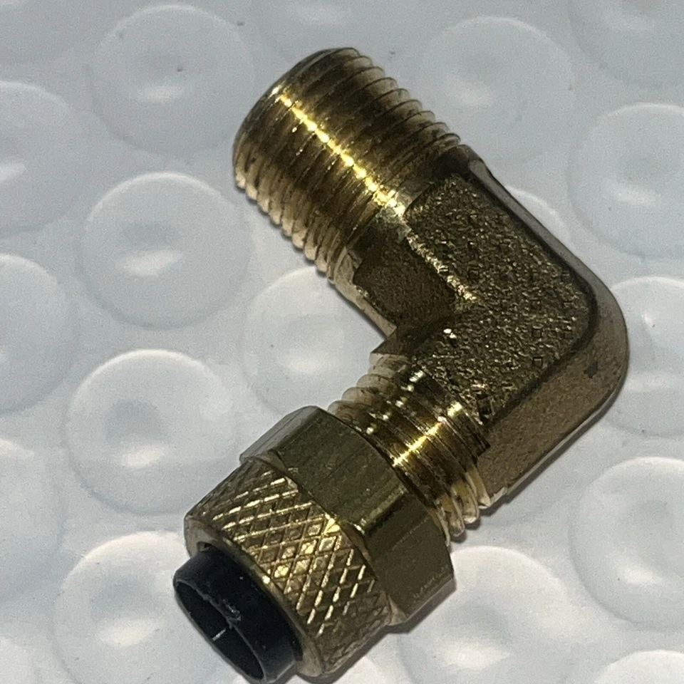 Lot Of 8 - Parker 169P-4-2 1/4" Compression X 1/8" Mnpt Brass 90 Degree Elbow - Image 3 of 4