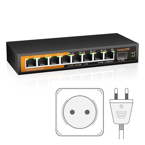 8-Port 2.5Gbps Ethernet Network with 1-10Gb SFP+ Unmanaged Plug and Play - Picture 8 of 21