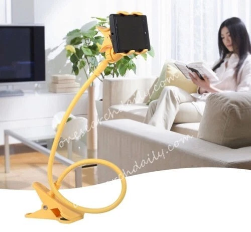 Universal Lazy Mobile Phone Gooseneck Stand Holder Flexible Bed Desk Table Clip - Image 2 of 4