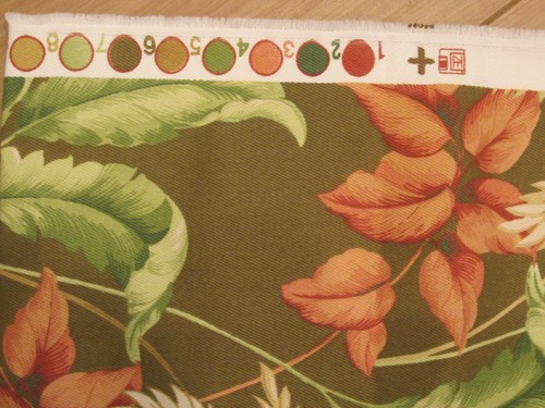 P/Kaufmann COTTON Fabric Upholstery Outdoor Indoor Tropical Green 56" x 66"