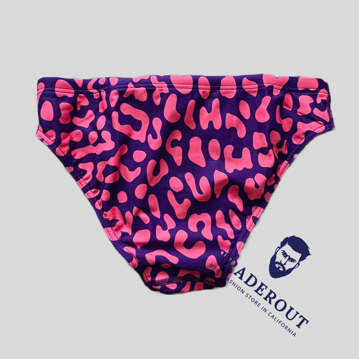 Arena men fushsia purple Leopard Swim Brief swimwear