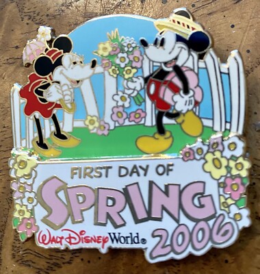 Disney Pin First Day of Spring 2006 with Mickey & Minnie