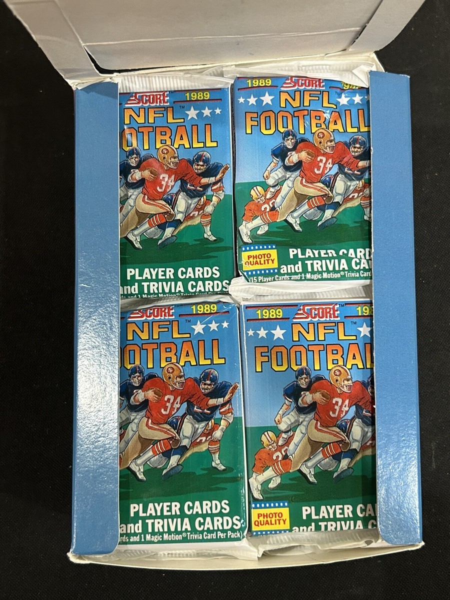 1989 Score Football Wax Box 36 Packs Factory Sealed Barry Sanders