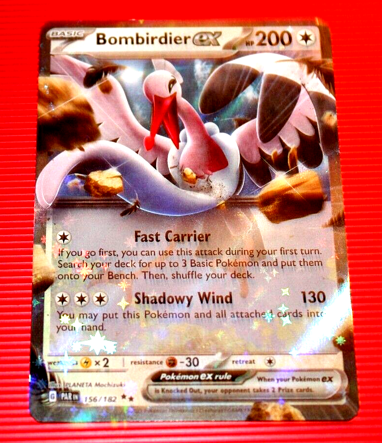 Bombirdier EX HP200 2023 Collectible Rare Holo Pokemon Card No
