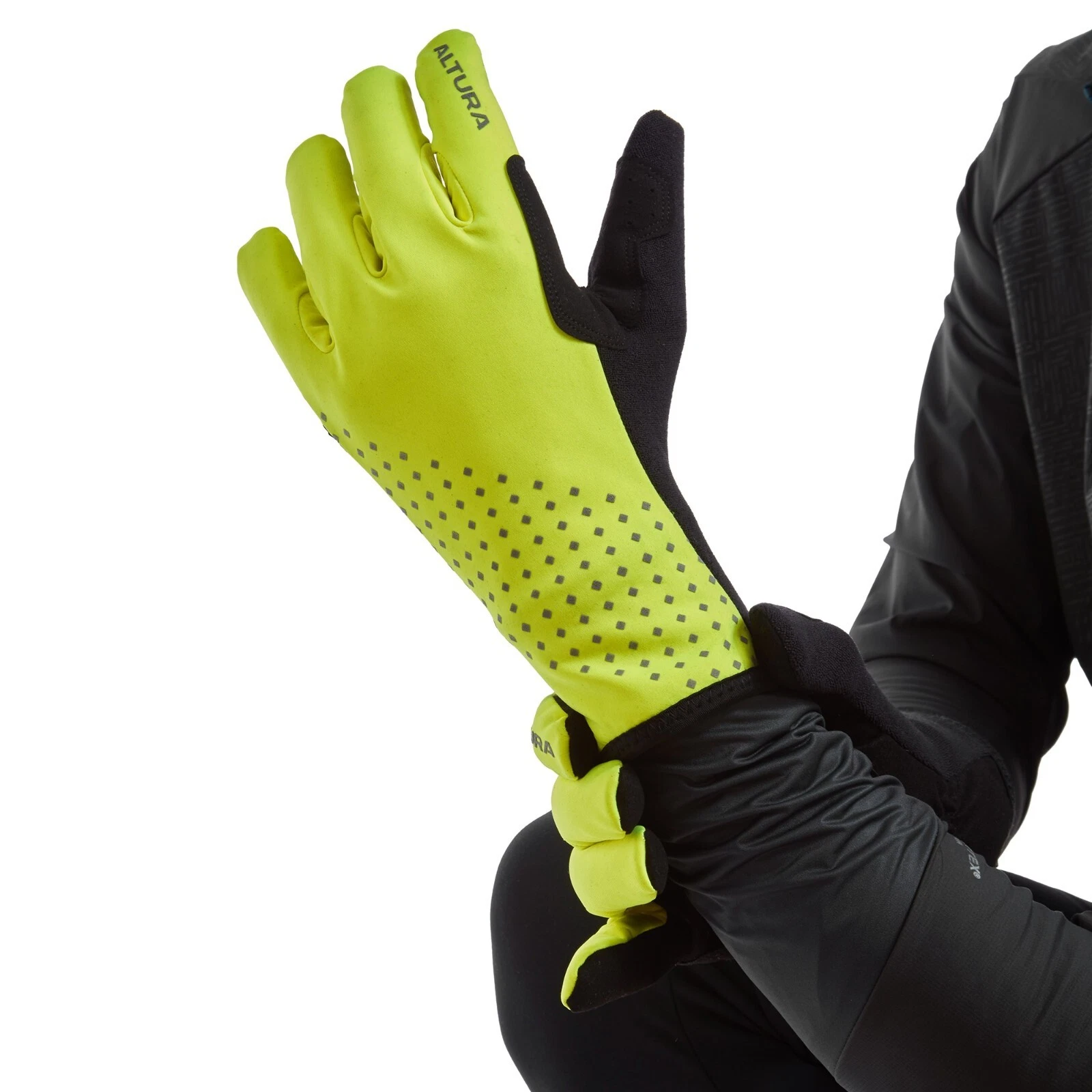 Altura Nightvision Unisex Waterproof Cycling Gloves In Fluro Yellow Size L