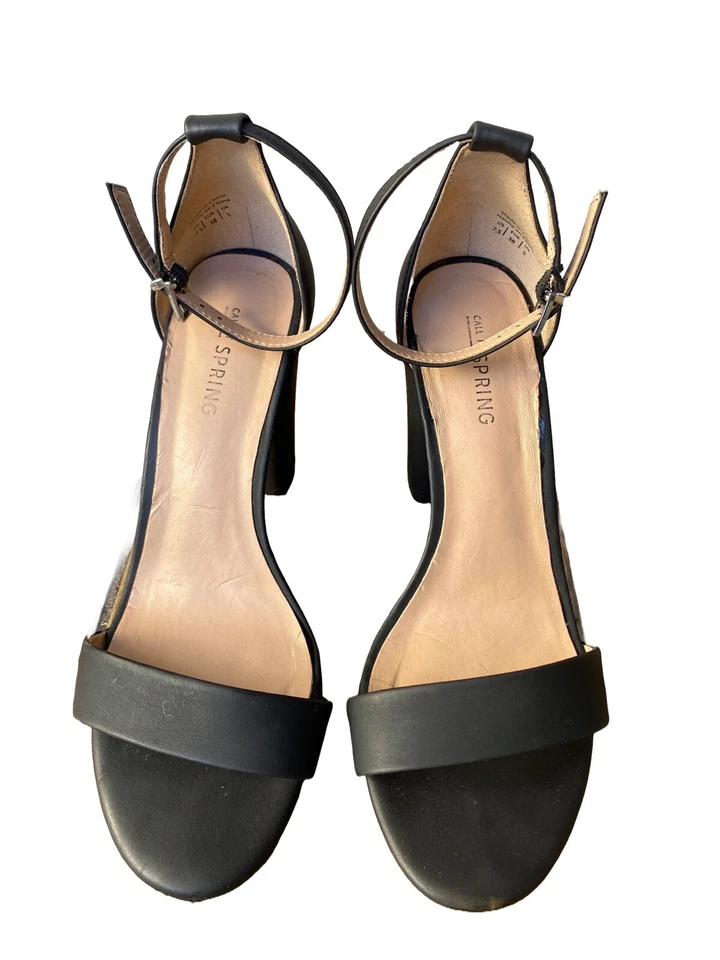 CALL IT SPRING BY ALDO SUEDE BLOCK HEEL ANKLE STRAP SANDALS HEELS  WOMEN'S 7.5 - Image 2 of 4