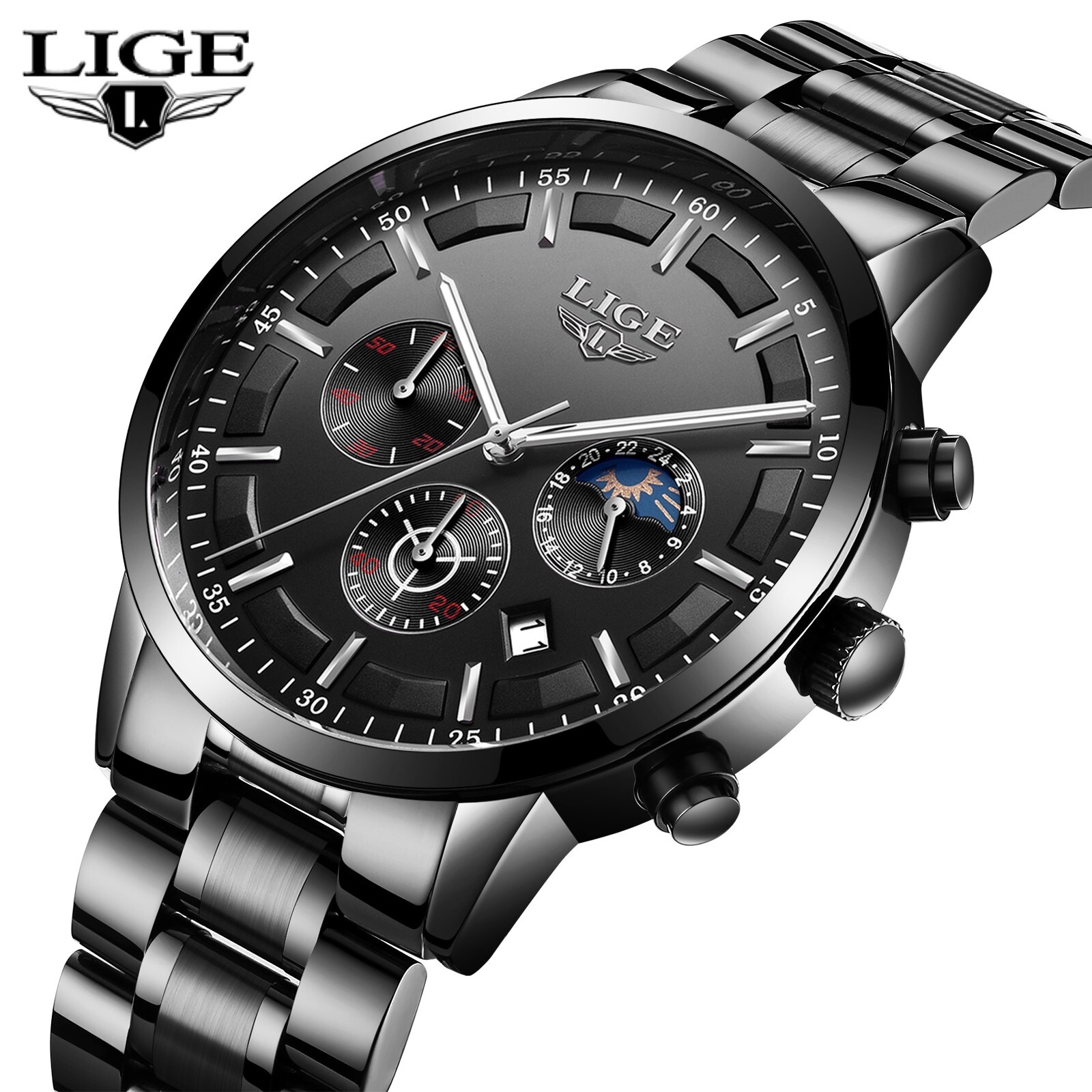 Montre militaire homme en acier inoxydable au design robuste et finitions soignées