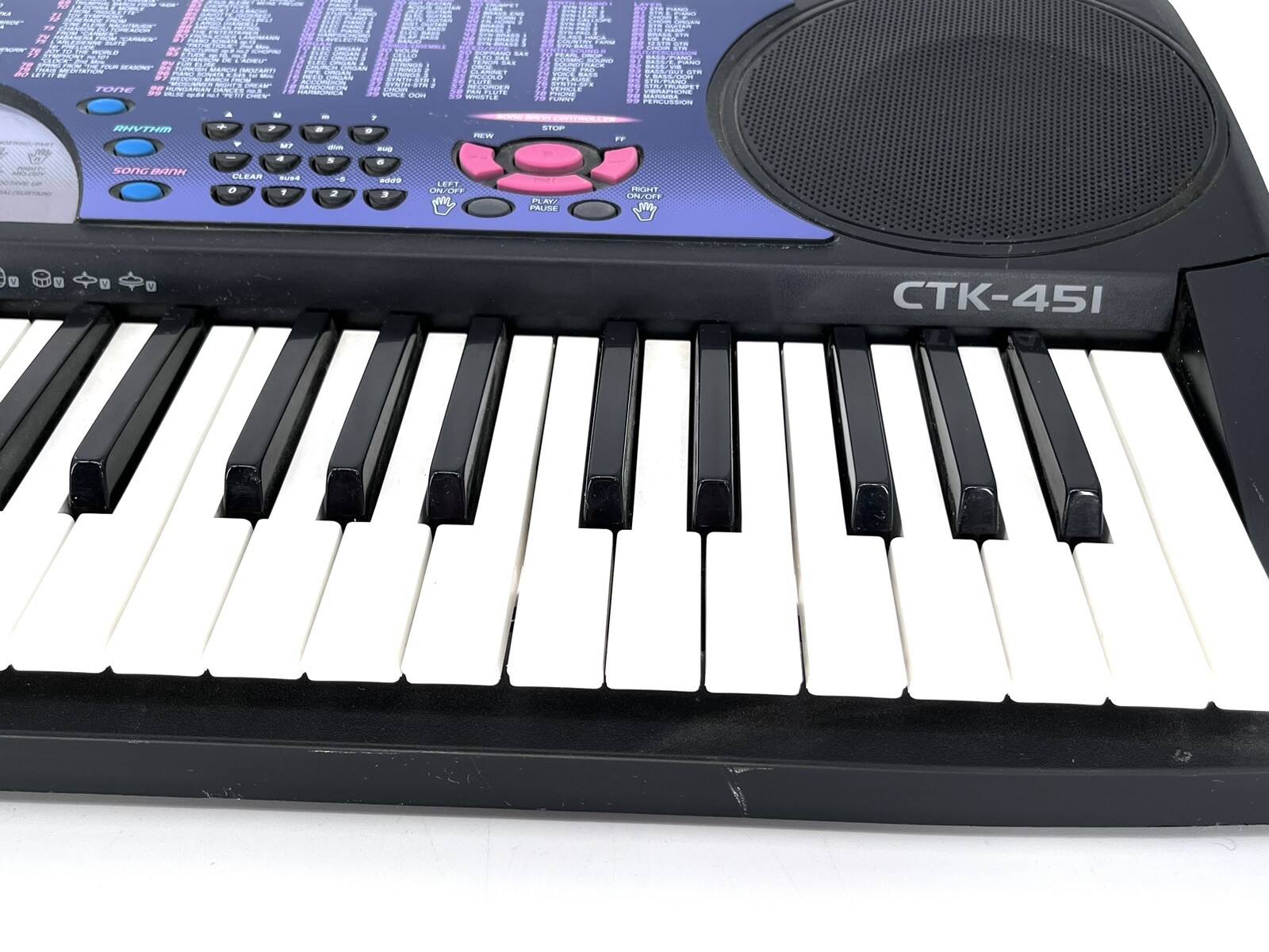 Casio CTK451 FullSize Keyboard 61 Key w/ Power Cord TESTED & WORKS