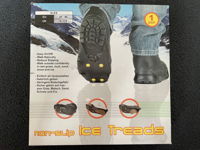 Non Slip Ice Treads Spikes Größe 36-42 geringere Rutschgefahr Neu