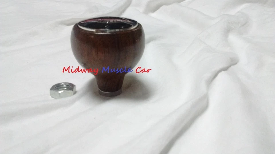 Pomo de cambio correcto 66-68 madera de nogal 4 velocidades Pontiac GTO Firebird Foto 4 de 4