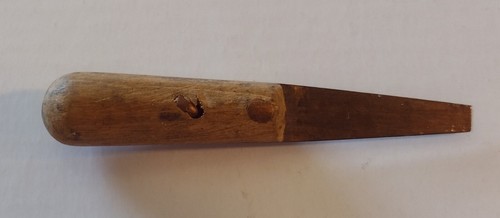 Antique - Vintage Primitive Handmade 3" Copper and Wood Tool - Picture 2 of 2