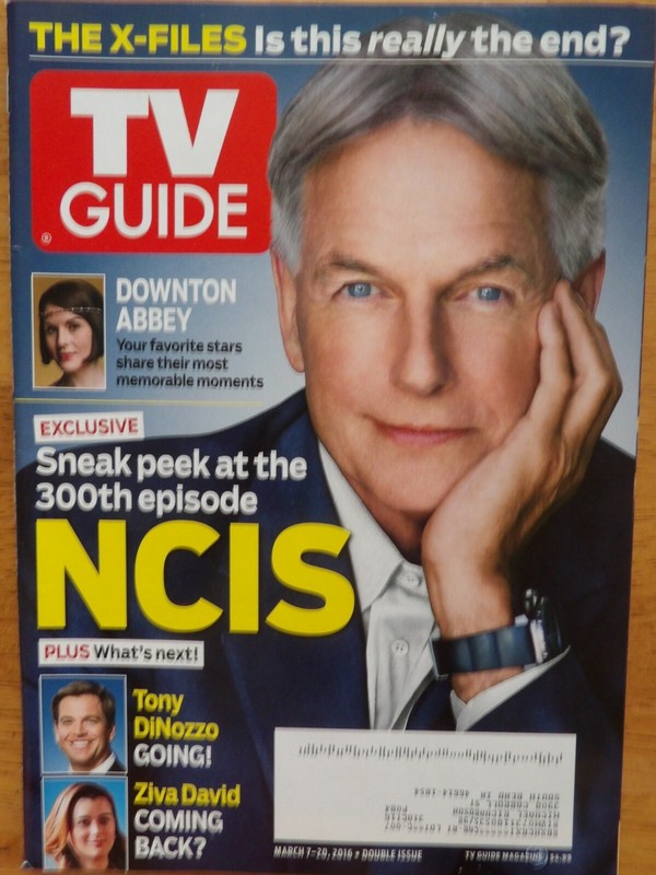 TV GUIDE MAGAZINE 3-7-16 MARK HARMON, DOWNTON ABBEY, ZIVA DAVID, X-FILES