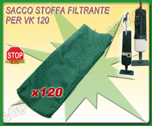 Set Ricambi Per Folletto 120: Sacca Filtrante + 8 Sacchi Carta + 10 Profumatori Compatibili Vorwerk