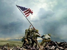 American World War 2 Iwo Jima Flag Raising 8x10 PHOTO PRINT