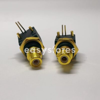 10pcs A/V Socket Connector Gold RCA Female Jack Pin PCB Socket Audio Video
