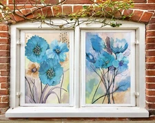 3D Full Bloom Flower A518 Window Film Print Sticker Cling Stained Glass UV Zoe