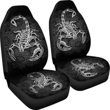 Scorpio Zodiac Car Seat Covers, Scorpion Lover Gift, Set of 2 Front Seat Covers