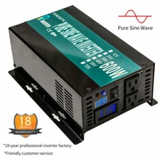 600W Car Power Inverter 36V DC to 120/220V AC Pure Sine Wave Inverter Home Solar