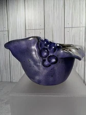 Art Pottery Lavender Multi Color Grape Bowl Planter Vase By DDT