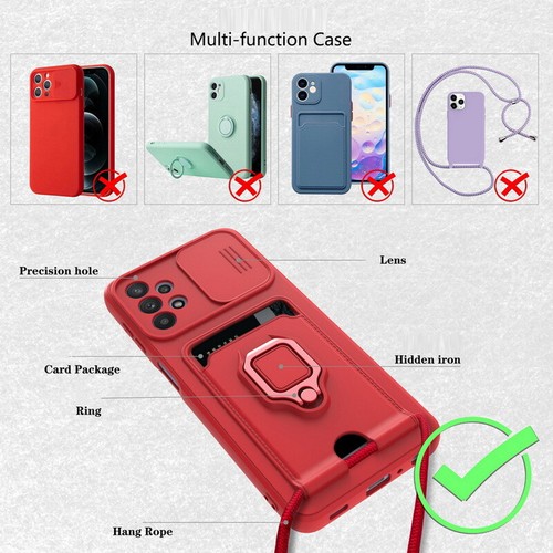 Pour Samsung S24 S23 Ultra A33 A73 A53 A32 Fente Carte Housse en Silicone Armure - Photo 7 sur 17