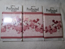 Vintage 1980's Walt Disney Mickey Minnie Mouse Wallpaper Boarder New Old Stock
