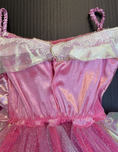 Disney Aurora Prestige Costume ~ Elegant Dress S-4/5/6 + Matching Tiara, Wand - Picture 10 of 16