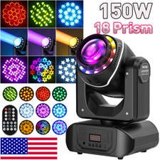 18 Prism Gobo 150W LED Moving Head Lights Beam Stage Spot Light DMX DJ Disco New