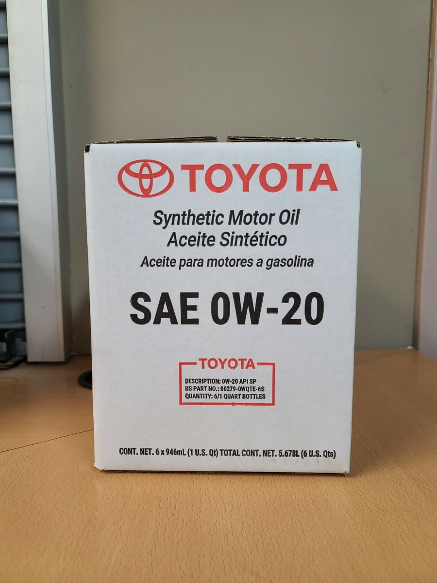 Toyota Lexus 0W-20 Full Synthetic Motor Oil 6qt