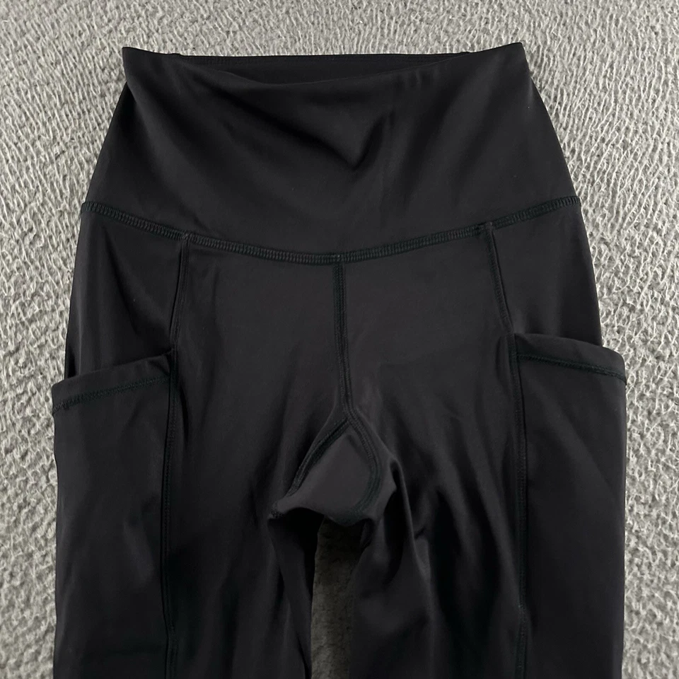 Leggings para mujer Banana Republic negros XXS tiro alto bolsillos recortados mezcla de nailon Foto 2 de 4