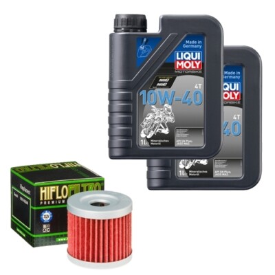 KSR-Moto GRS 125 i.e Bj. 2015, LIQUI MOLY 10W-40  2L, HiFlo Ölfilter Set