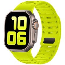 Soft Silicone Breathable Strap Magnetic Band for iWatch Series 10/9/8/5/1/Ultra