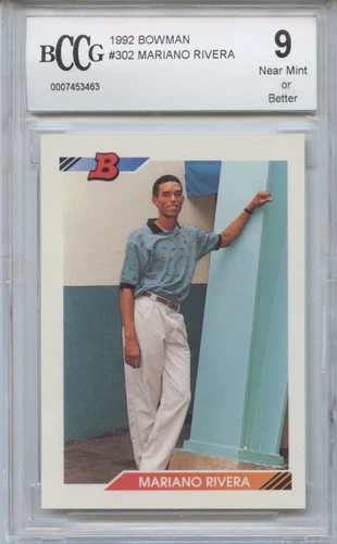 1992 Bowman Mariano Rivera ROOKIE - BCCG 9 - Yankees!