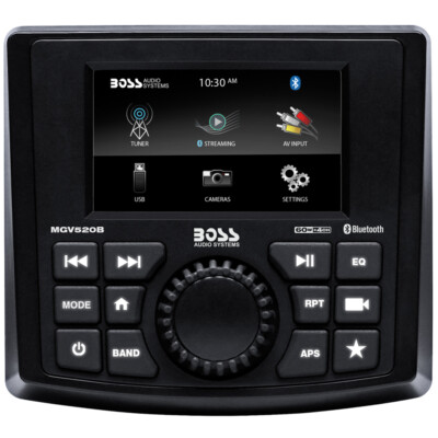 BOSS Audio Bluetooth Marine Digital Media Stereo Receiver AM/FM/USB/Rear Camera