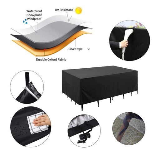 10 Seater Waterproof Furniture Cover Outdoor Garden Patio Sofa Table Protector - Picture 6 of 8