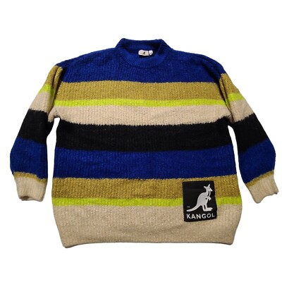 Kangol Philippines Kangol Sweater KANGOL X H&M Oversized Sweater Size Small  Multi-colored Baggy Wool Blend